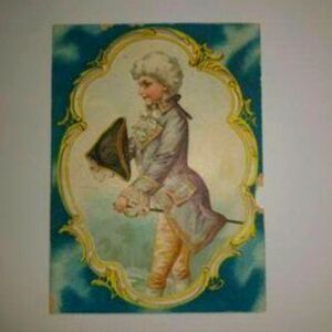 Vintage Lion Coffee Trade Card, Victorian Boy Victorian Man